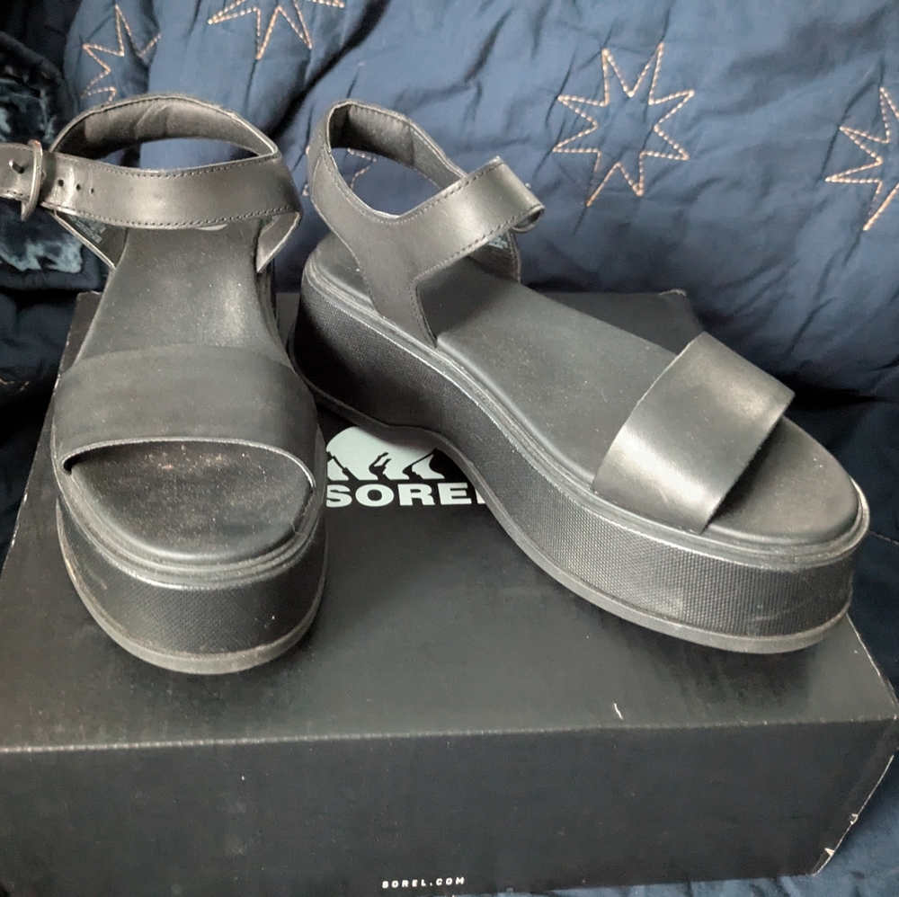Sorel Women's Black Strap Sandals